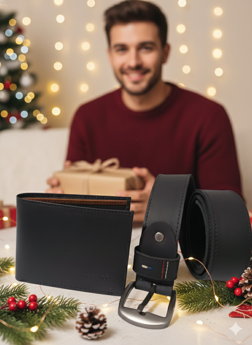 Combo Accesorios- Billetera + Correa Cuero - MCD01 | Macondo