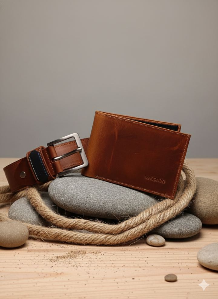 Combo Accesorios- Billetera + Correa Cuero - MCD03 | Macondo