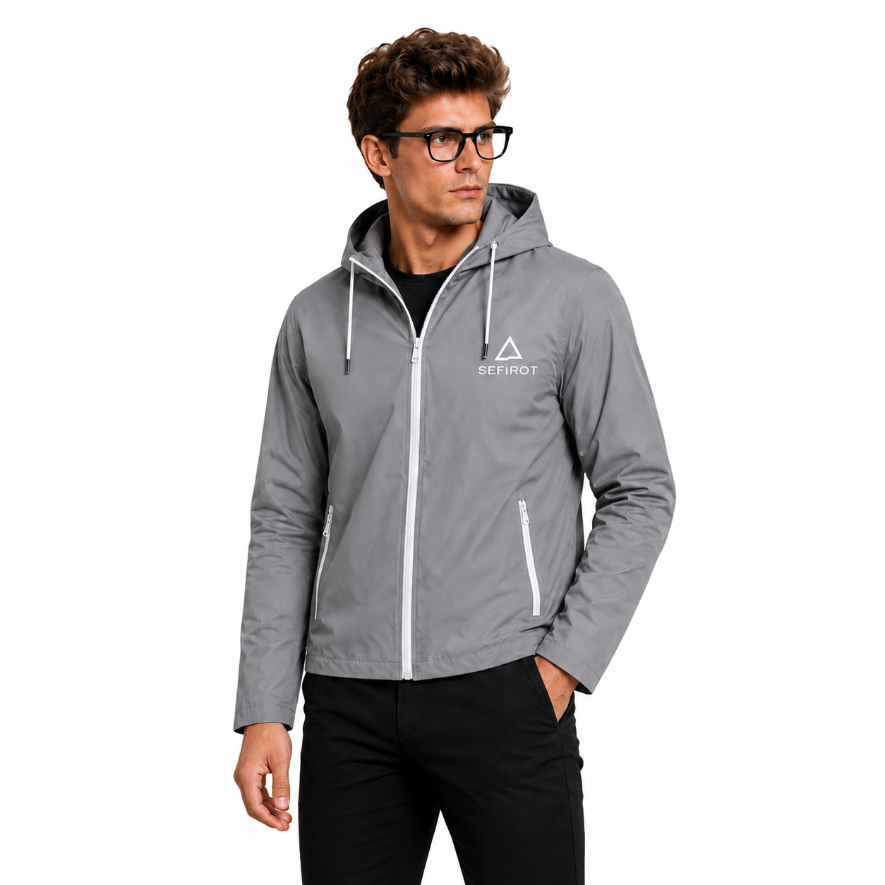 Chaqueta Impermeable Sefirot para Hombre con Capota – Ligera y Cortaviento