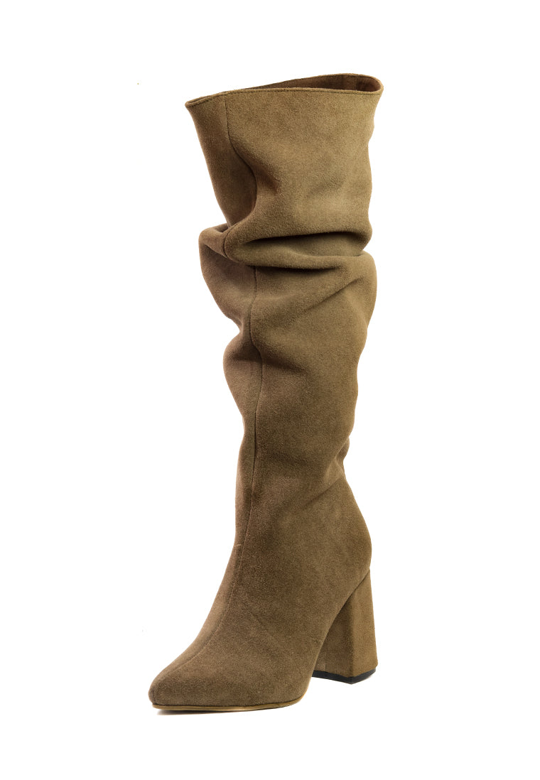 Bota Casual Cuero Carnaza Taupe Cosaca  | HERS