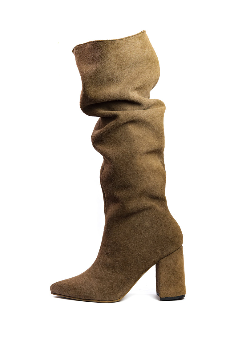 Bota Casual Cuero Carnaza Taupe Cosaca  | HERS