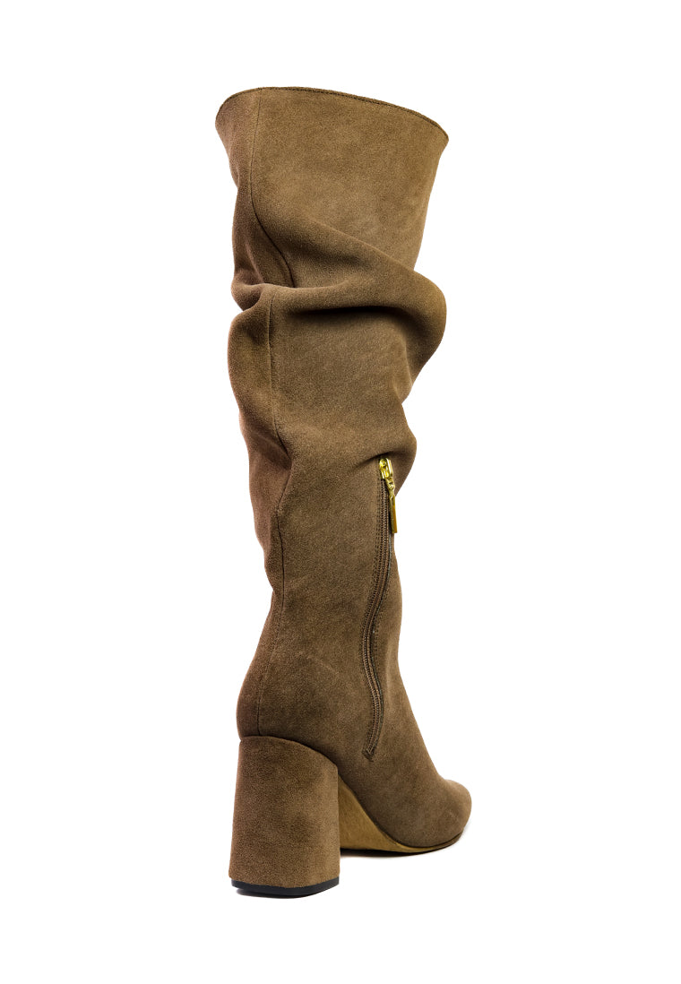 Bota Casual Cuero Carnaza Taupe Cosaca  | HERS