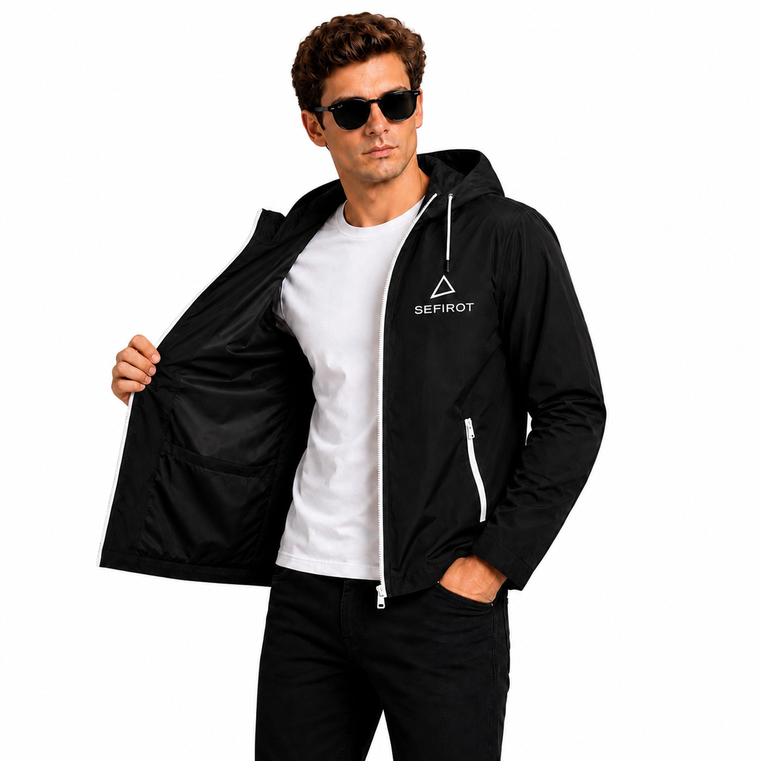 Chaqueta Impermeable Sefirot para Hombre con Capota – Ligera y Cortaviento