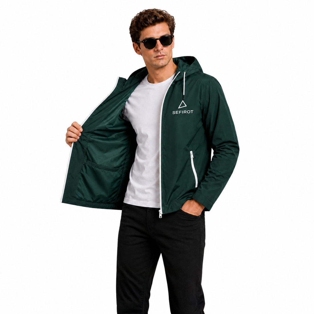 Chaqueta Impermeable Sefirot para Hombre con Capota – Ligera y Cortaviento