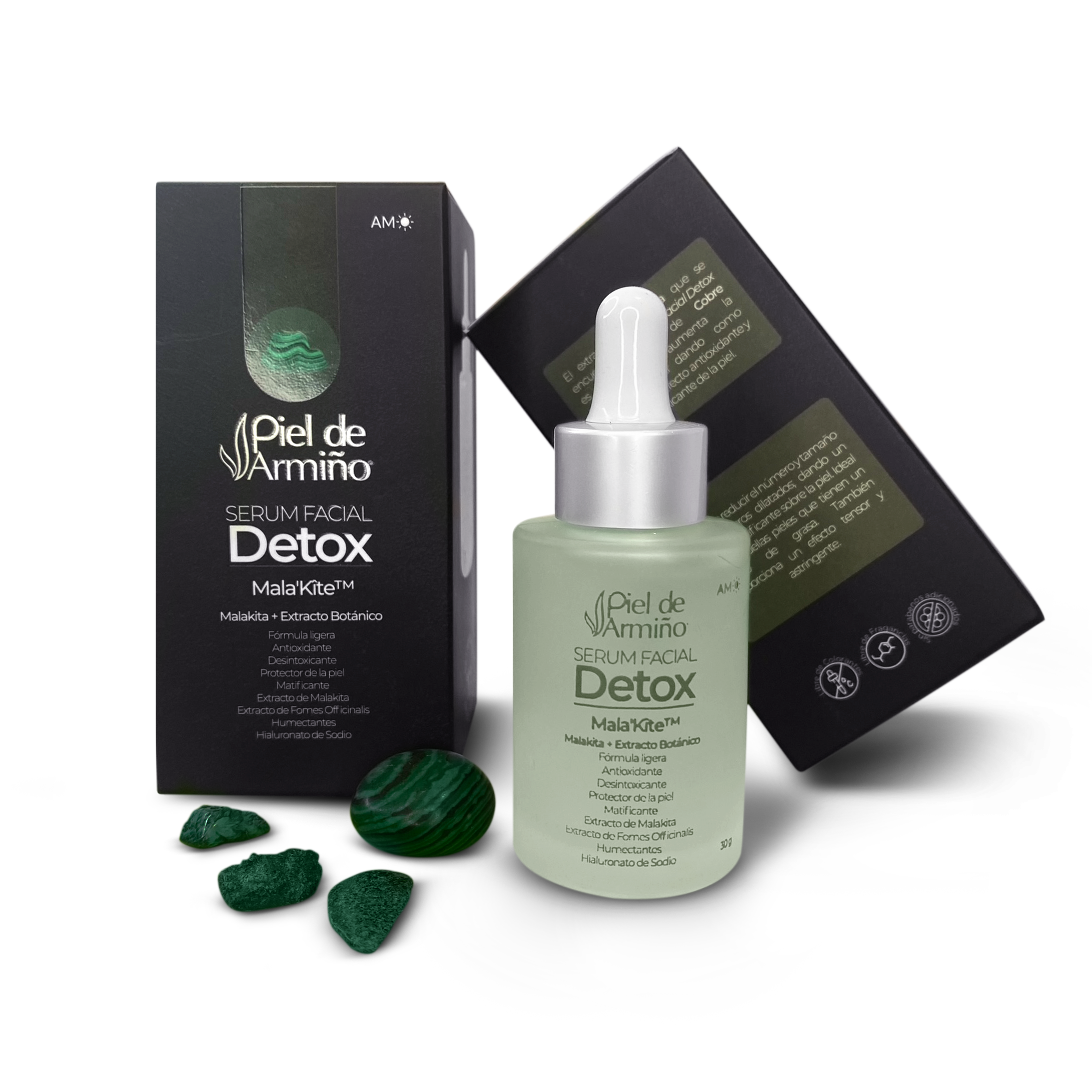 Combo - Tónico Facial Agua de Rosas Con Colágeno +  Serum Facial Detox Origen | Piel de Armiño